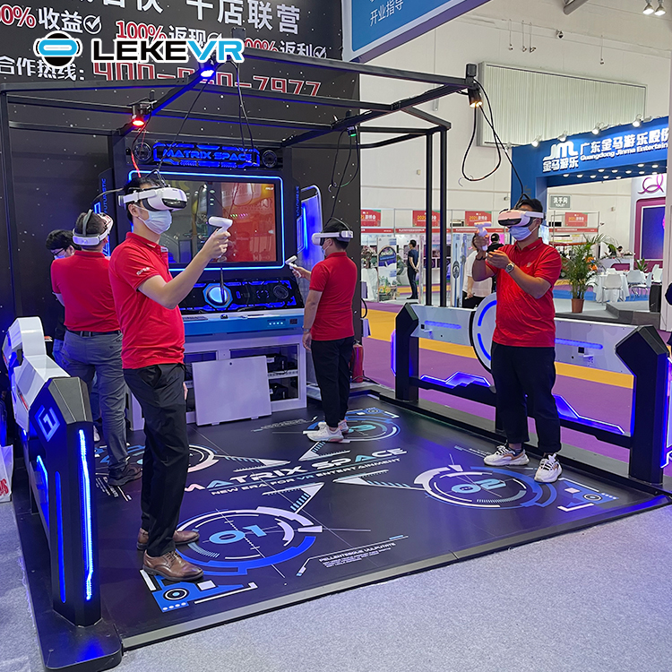 LEKE VR Matrix Space 4 لاعبين ألعاب زومبي Escape Room Arcade Machine Vr Simulator